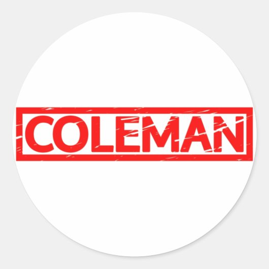 Coleman Stamp Ronde Sticker (Voorkant)