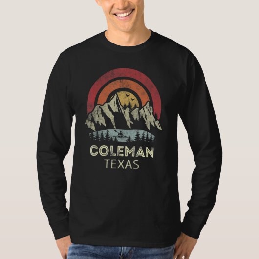 Coleman Texas Mountain Sunset Sunrise Kayaking T-shirt (Voorkant)