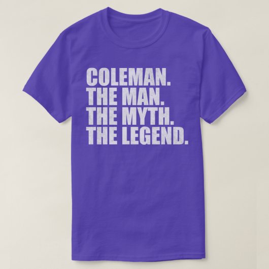 ColemanColeman Familienaam Coleman achternaam Cole T-shirt (Design voorkant)