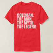 ColemanColeman Familienaam Coleman achternaam Cole T-shirt (Design voorkant)