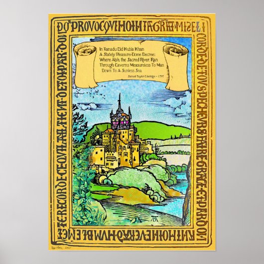 Coleridge en Dürer in Xanadu Poster (Voorkant)