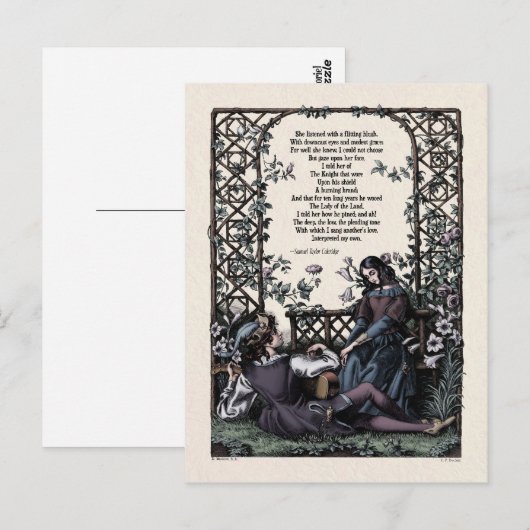 Coleridge "Love" Victoriaans Briefkaart (Voorkant / Achterkant)