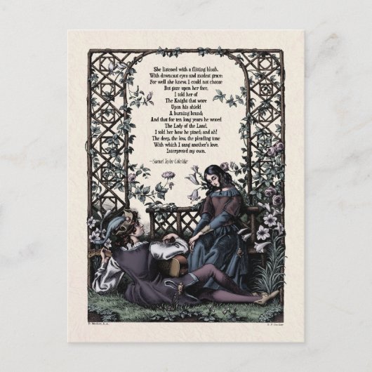 Coleridge "Love" Victoriaans Briefkaart (Voorkant)