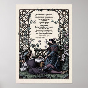 Coleridge "Love" Victoriaans poëzie Art 20x28 Poster