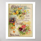 Coles Garden 1896 Tuin, Boerderij en ventilator Poster (Voorkant)