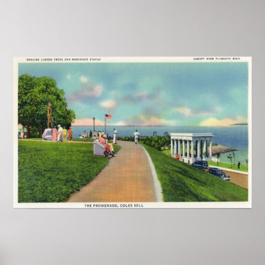 Coles Hill Uitzicht van de Promenade Poster (Voorkant)