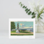 Coles Hill Uitzicht van het Massasoit-standbeeld Briefkaart (Staand voorkant)