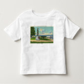 Coles Hill Uitzicht van het Massasoit-standbeeld Kinder Shirts (Voorkant)