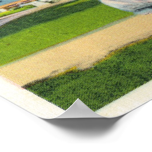 Coles Hill Uitzicht van het Massasoit-standbeeld Poster (Hoek)