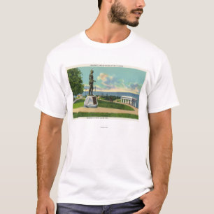 Coles Hill Uitzicht van het Massasoit-standbeeld T-shirt