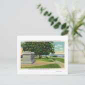 Coles Hill Uitzicht van Mayflower Burial Monument Briefkaart (Staand voorkant)