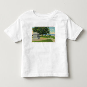 Coles Hill Uitzicht van Mayflower Burial Monument Kinder Shirts