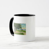 Coles Hill Uitzicht van Mayflower Burial Monument Mok (Voorkant links)