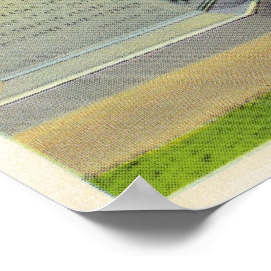 Coles Hill Uitzicht van Mayflower Burial Monument Poster (Hoek)