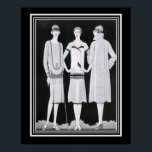 Coles Phillips Art Deco Mode Print 16x20<br><div class="desc">Een van de vele, Coles Phillips Art Deco. Zwart-witreclame tijdens de roaring</div>