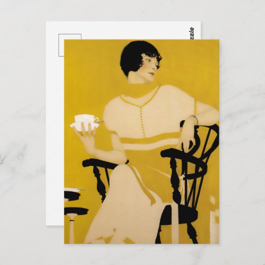 Coles Phillips Dinnerware en "A Cup of Tea" Briefkaart (Voorkant / Achterkant)