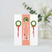 Coles Phillips Fadeaway Christmas Deck De Zalen Feestdagenkaart (Staand voorkant)