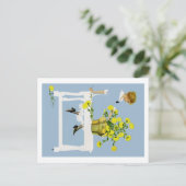 Coles Phillips Fadeaway Chrysanten Briefkaart (Staand voorkant)