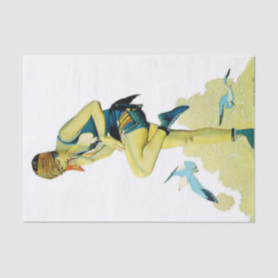Coles Phillips ‘Fadeaway Girl’  “Een snelle duik” Tissuepapier