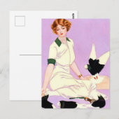 Coles Phillips "Fadeaway Girl" "Feeding Pigeons" Briefkaart (Voorkant / Achterkant)