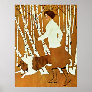 Coles Phillips ‘Fadeaway Girl’ Herfstwandeling Cov Poster