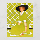 Coles Phillips ‘Fadeaway Girl’ “Lentetuin" Briefkaart (Voorkant)