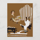 Coles Phillips Fadeaway Vrouw Met Collie Briefkaart (Voorkant)