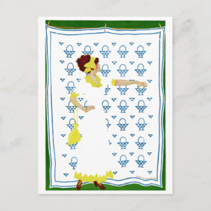 Coles Phillips Fadeaway - Vrouw op de County Fair Briefkaart