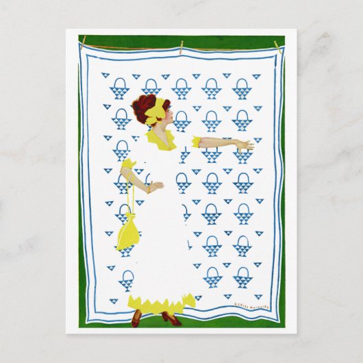 Coles Phillips Fadeaway - Vrouw op de County Fair Briefkaart (Voorkant)