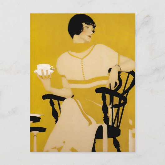 Coles Phillips  Servies Ad “Een Kopje Thee” Briefkaart (Voorkant)