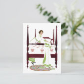 Coles Phillips Vrouw en Vier Poster en Quilts Briefkaart (Staand voorkant)