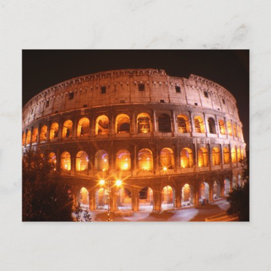 Colesseum bij nacht briefkaart (Voorkant)