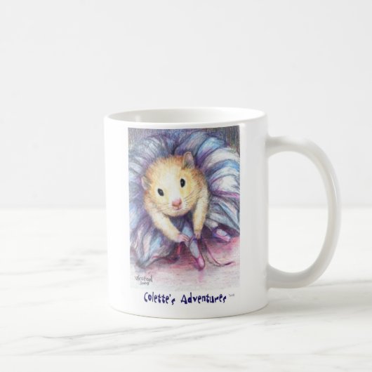 Colette die haar balletschoenen bindt koffiemok (Rechts)