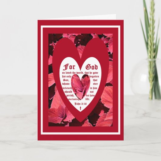 Coleus Close-up met Johannes 3:16 Bedankkaart (Voorkant)