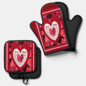 Coleus Close-up met Johannes 3:16 Ovenwant & Pannenlap Set (Voorkant / Achterkant)