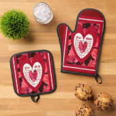 Coleus Close-up met Johannes 3:16 Ovenwant & Pannenlap Set (Top down)