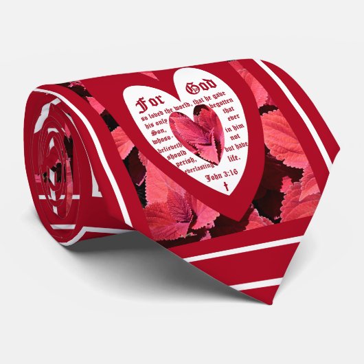 Coleus Close-up met Johannes 3:16 Stropdas (Opgerold)