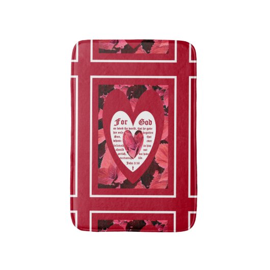 Coleus Close-up with John 3:16 Badmat (Voorkant Verticaal)