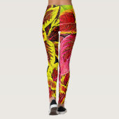 Coleus Leaf Burst Design Leggings (Achterkant)