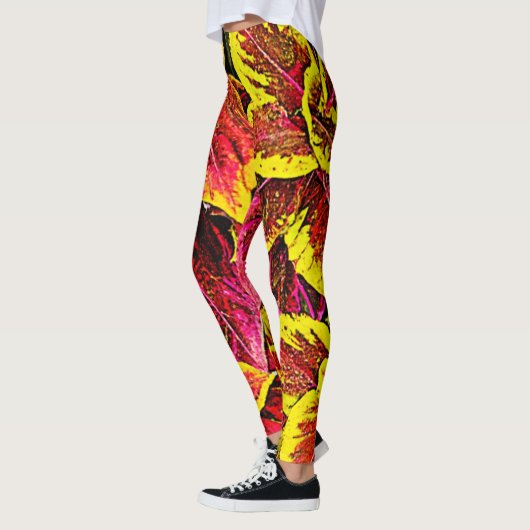 Coleus Leaf Burst Design Leggings (Links)