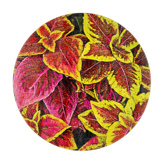 Coleus Leaf Burst Design Snijplank (Voorkant)