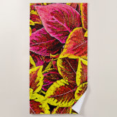 Coleus Leaf Burst Design Strandlaken (Voorkant)