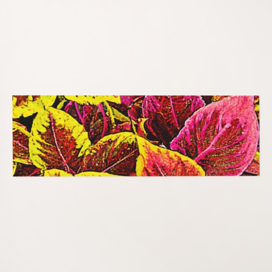 Coleus Leaf Burst Design Yogamat (Achterkant (horizontaal))