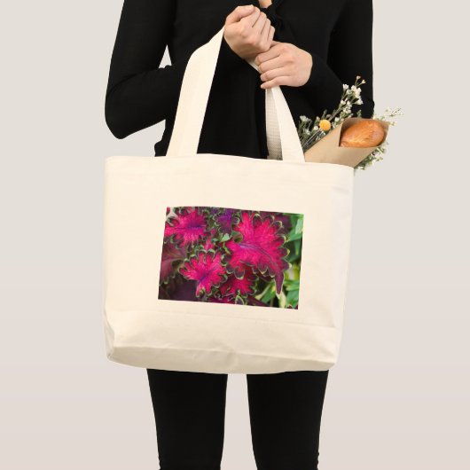 Coleus Macro Grote Tote Bag (Voorkant (product))