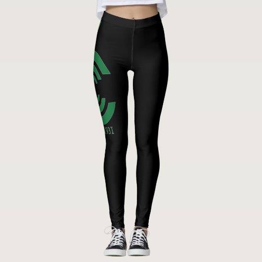 Colfax Country Club Large Logo in Black Leggings (Voorkant)