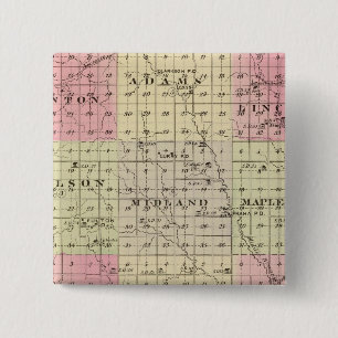 Colfax County, Nebraska Vierkante Button 5,1 Cm