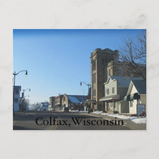 Colfax, Wisconsin Post-kaart Briefkaart