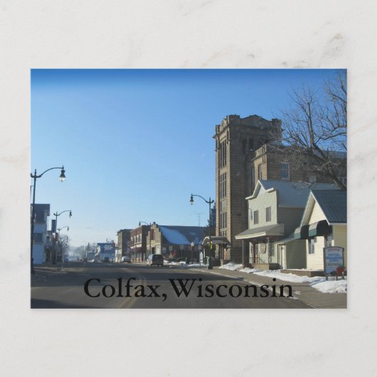 Colfax, Wisconsin Post-kaart Briefkaart (Voorkant)