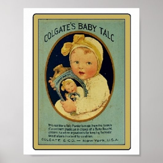 Colgate Baby Talc Ad Poster (Voorkant)