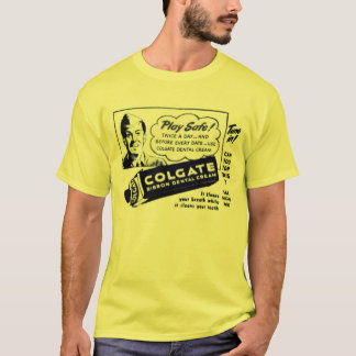 Colgate WWII-advertentie kan je hier bovenop zette T-shirt